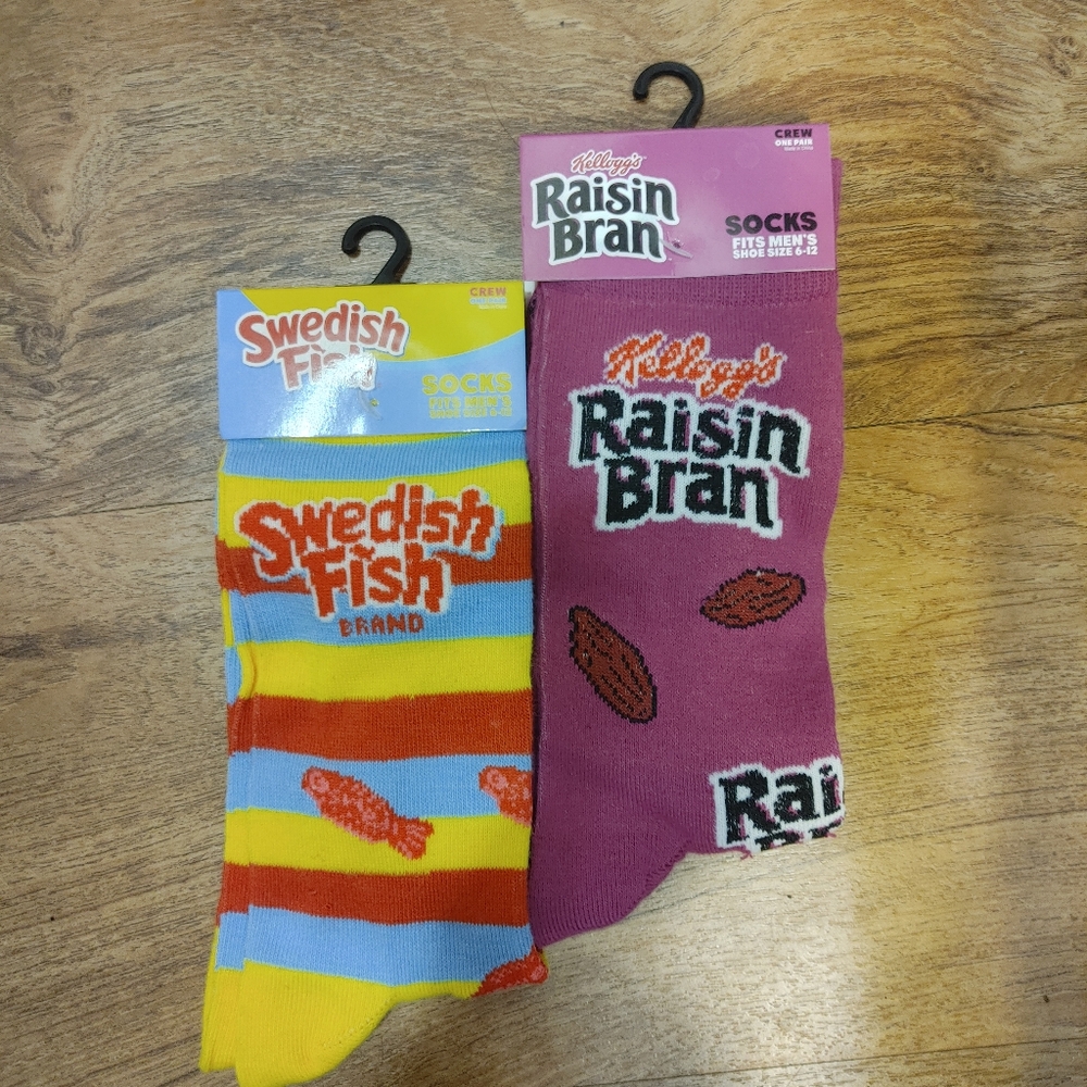 Swedish Fish Raisin Bran Fun Dress Socks